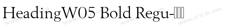 HeadingW05 Bold Regu字体转换